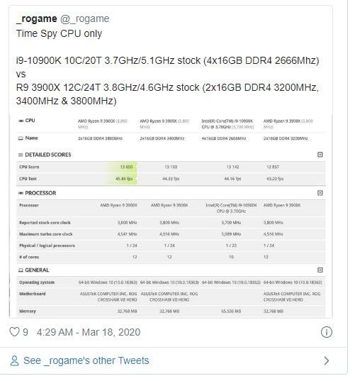 _Rogame Intel Core i9 10900KF leak.JPG